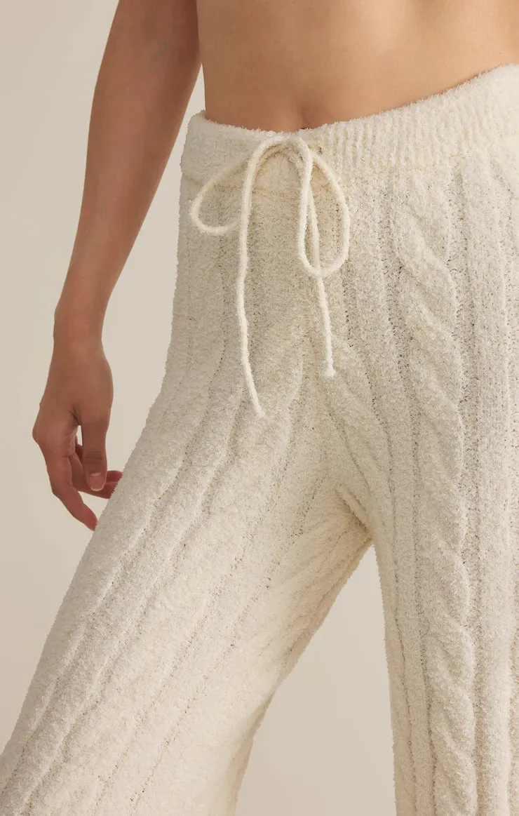 Z SUPPLY - PAIGE CABLE KNIT PANT SEA SALT